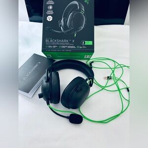 Razer BlackShark V2 X Headset with Green Highlights